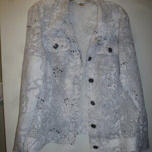 Cute  Christopher & Banks button up jacket with chest pockets sz XL